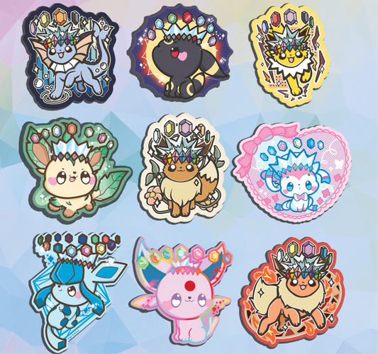 Prismatic Eeveelution Stickers