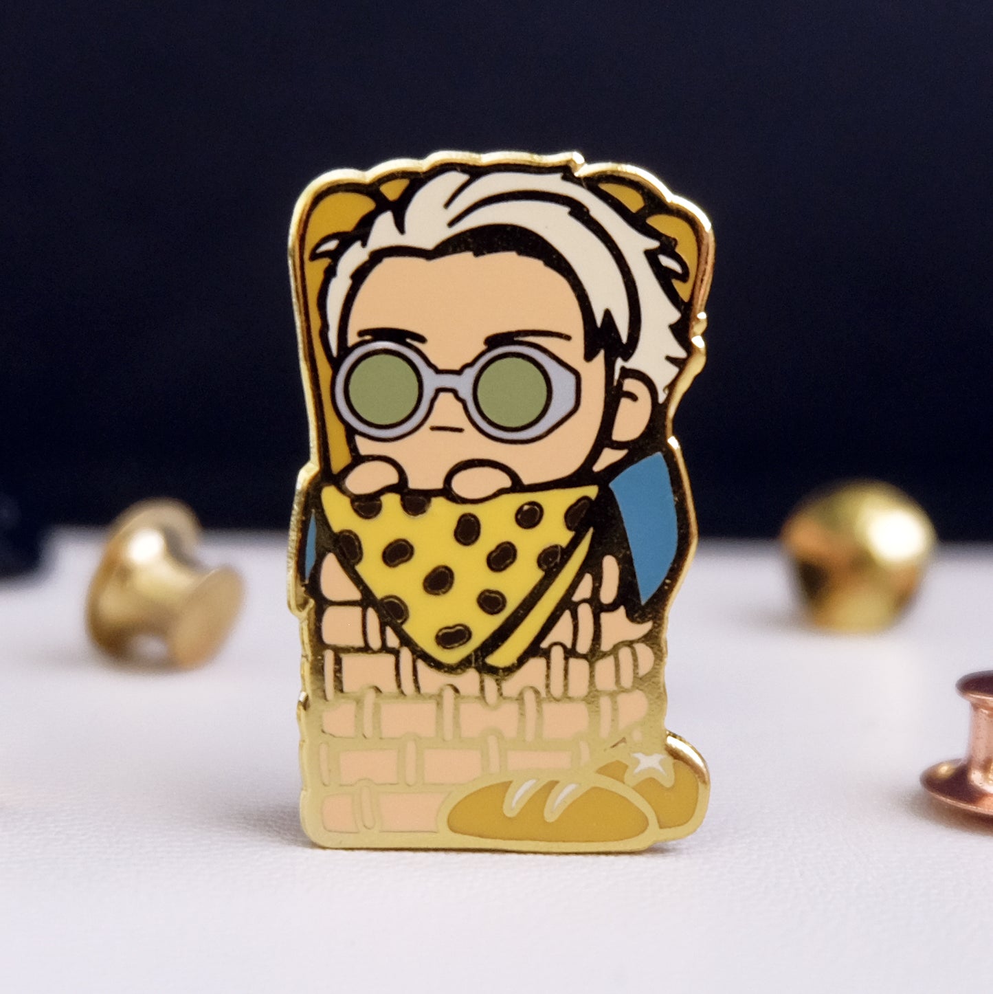 Salary Man Peeker Enamel Pin