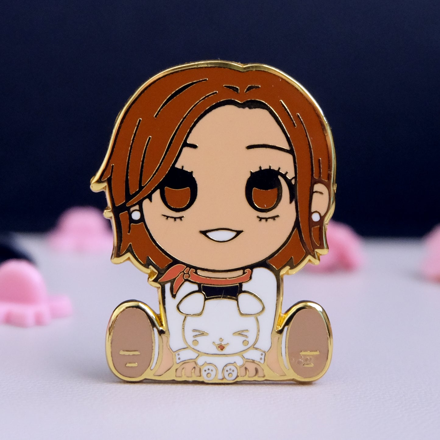 Chibi Hachi Enamel Pin