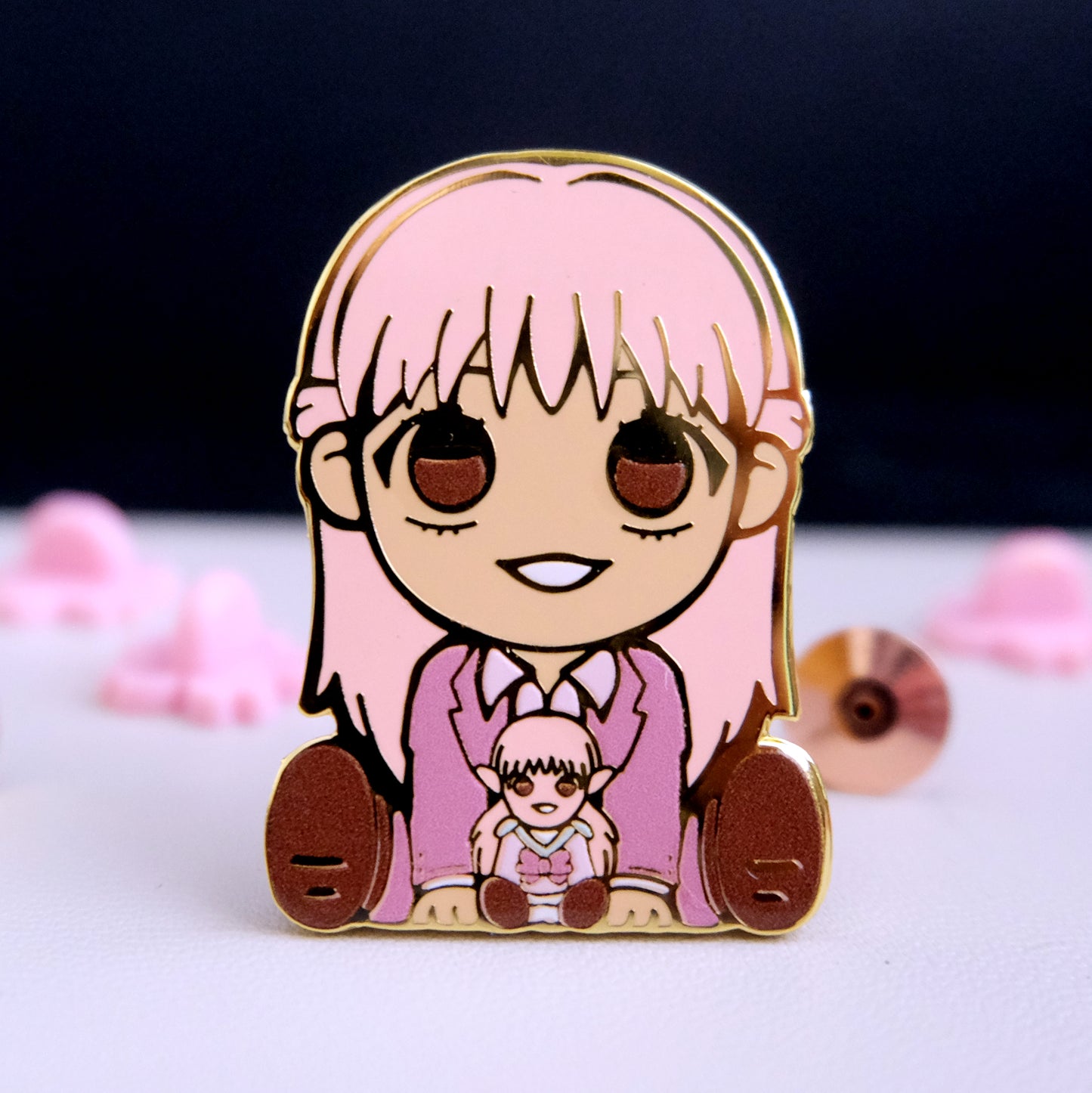 Chibi Otaku Gacha Player Enamel Pin