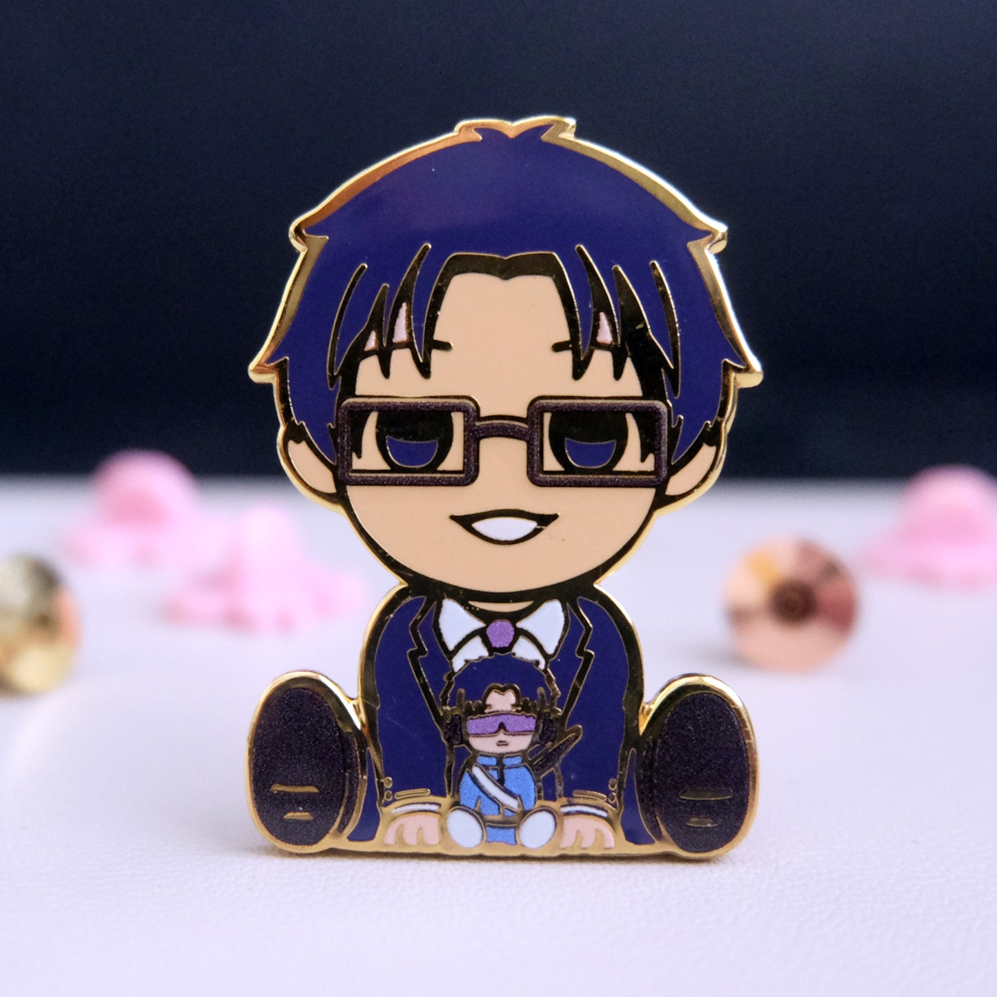 Chibi Otaku Gamer Enamel Pin