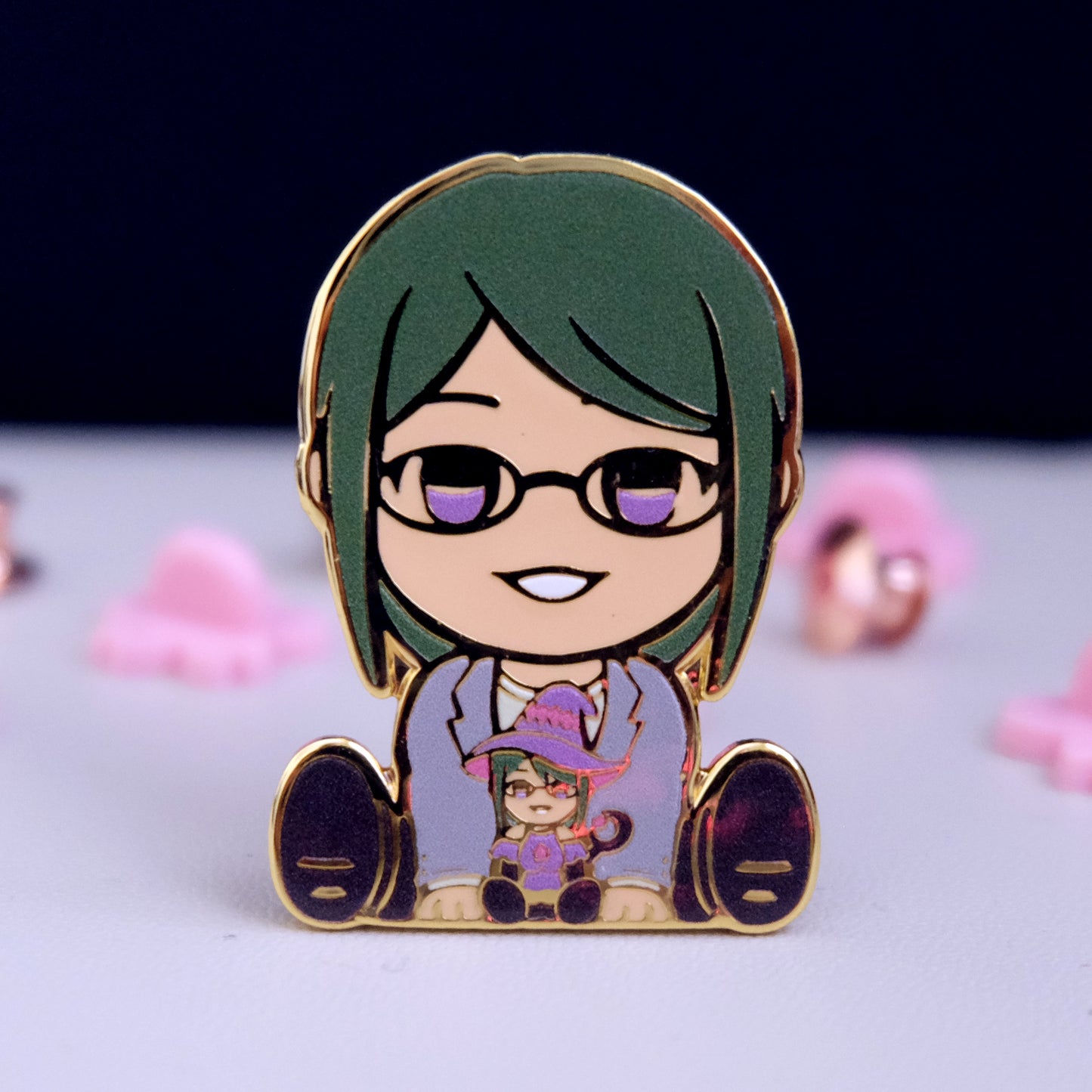 Chibi Otaku Cosplayer Enamel Pin