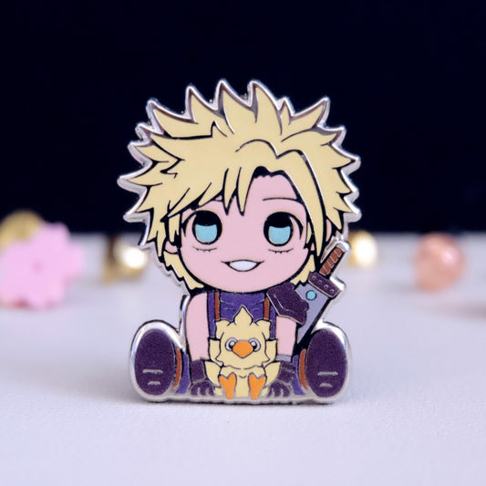 Chibi Cloud Enamel Pin