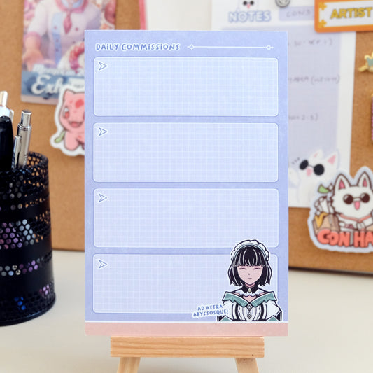 Daily Commissions Notepad (SHIPS IN ONE WEEK)