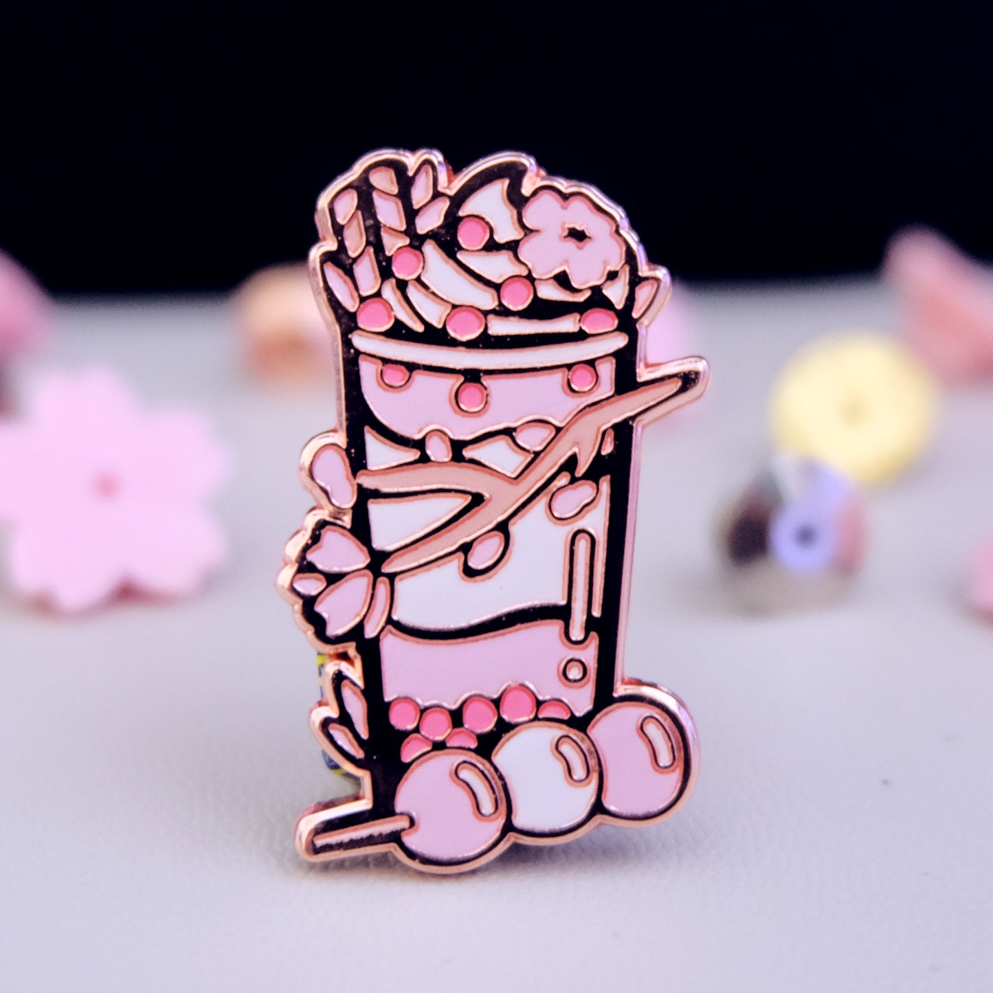 Sakura Boba Enamel Pin