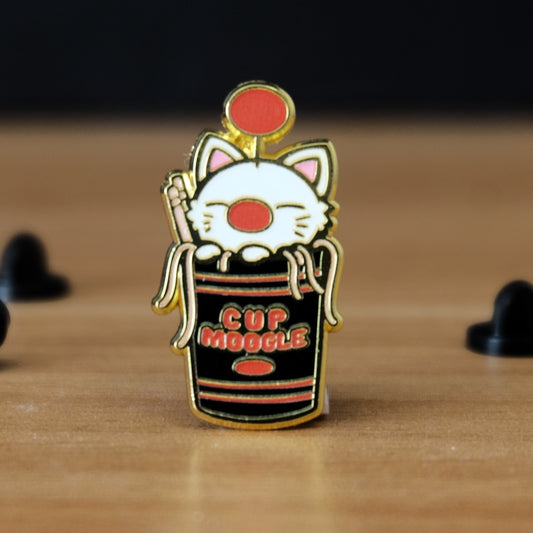 Cup Moogle Enamel Pin