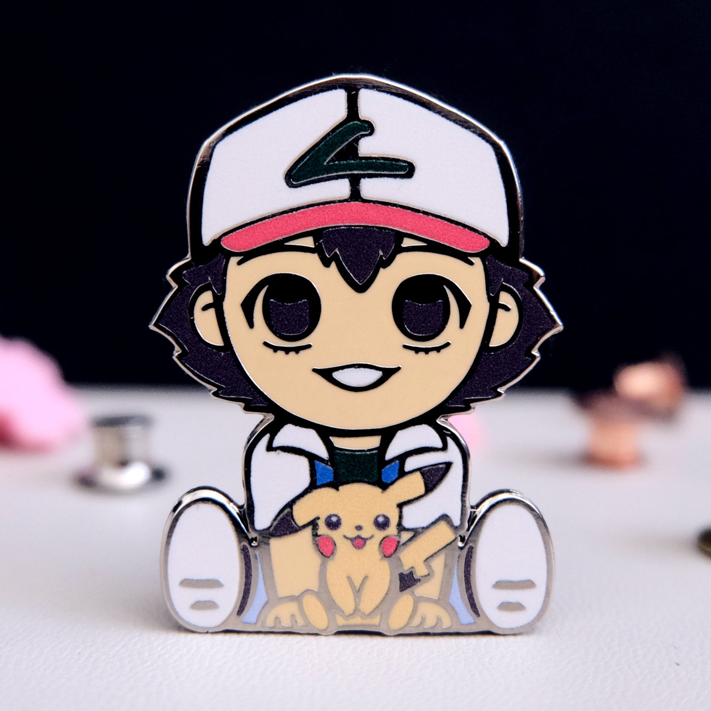 Chibi Ash Enamel Pin