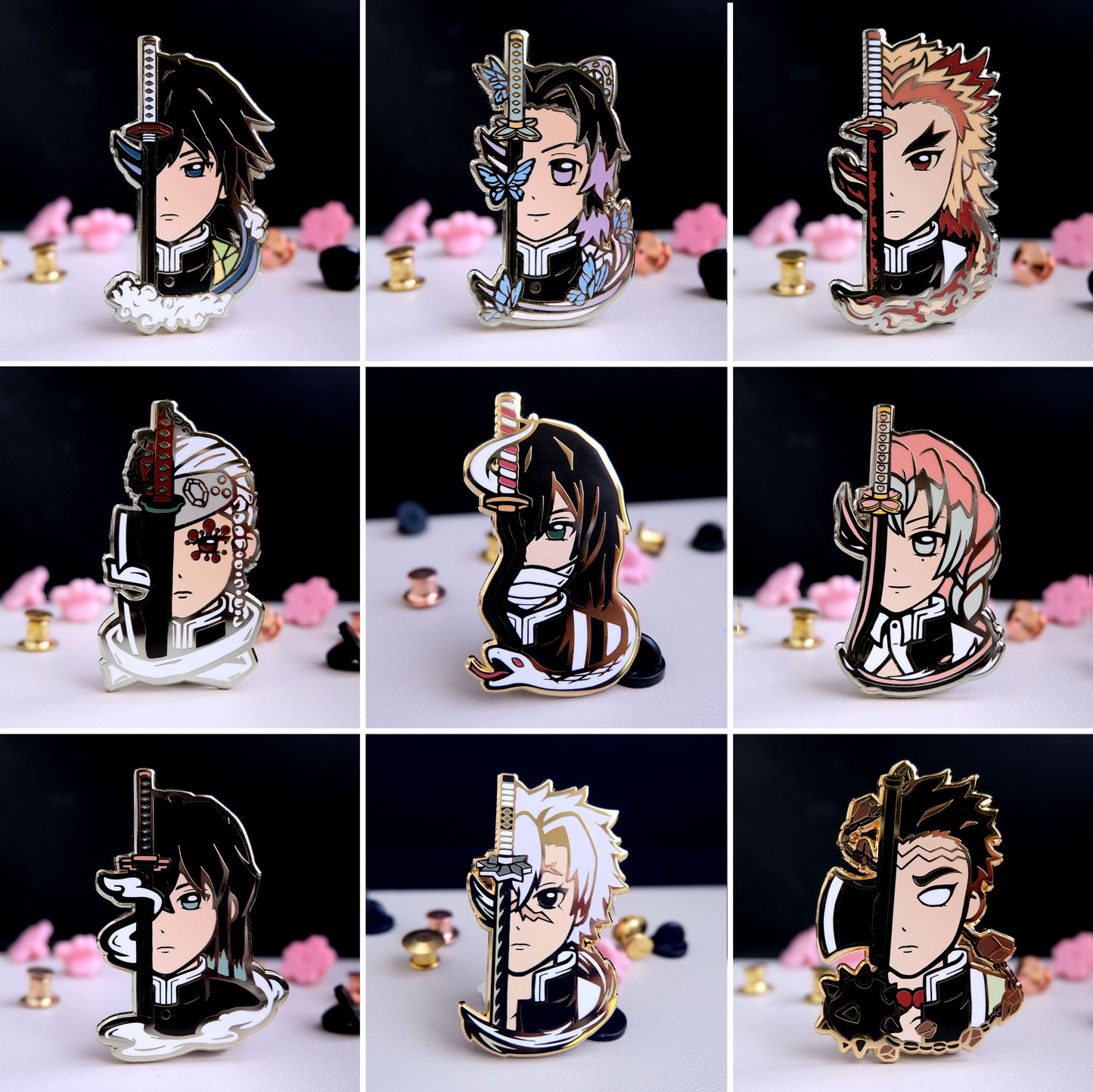Pillar Enamel Pins Full Set