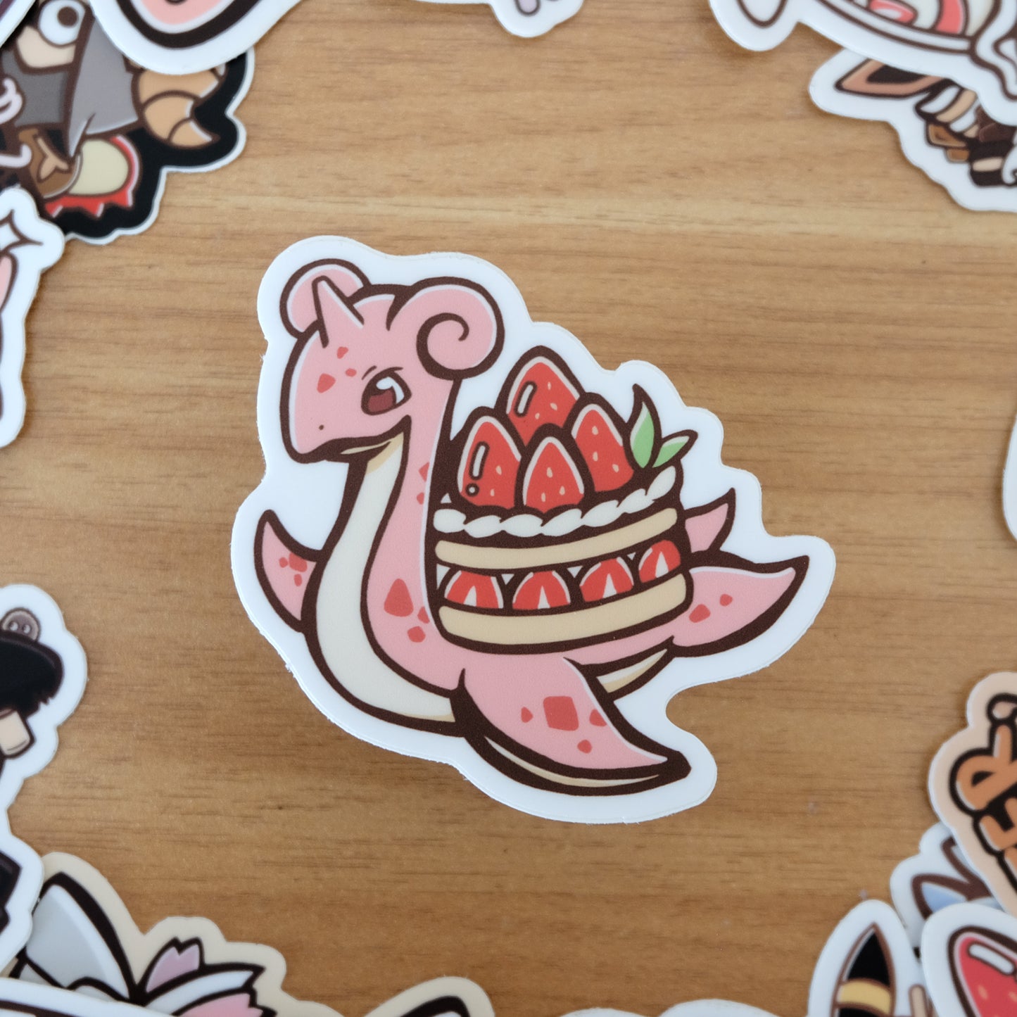 Strawberry Lapras Vinyl Sticker