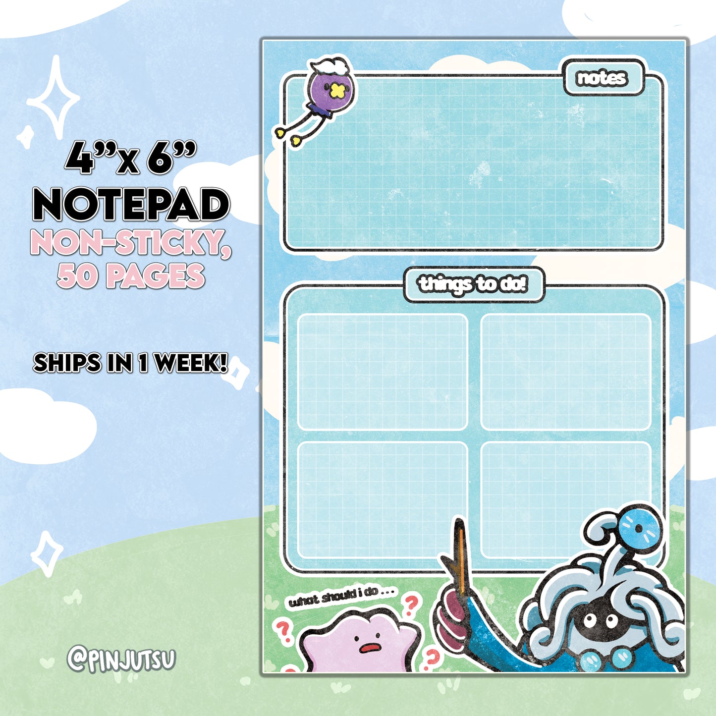 Poke Builders Notepad (Ships in 1 Week)