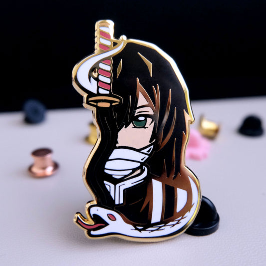 Serpent Pillar Enamel Pin