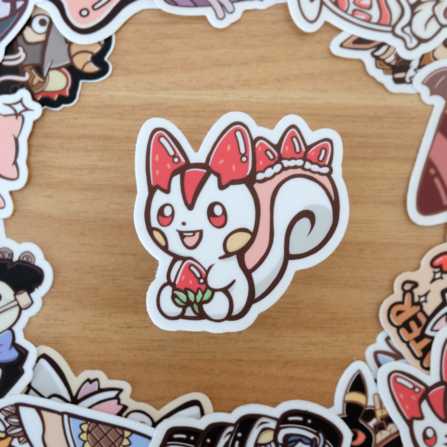 Strawberry Pachirisu Vinyl Sticker