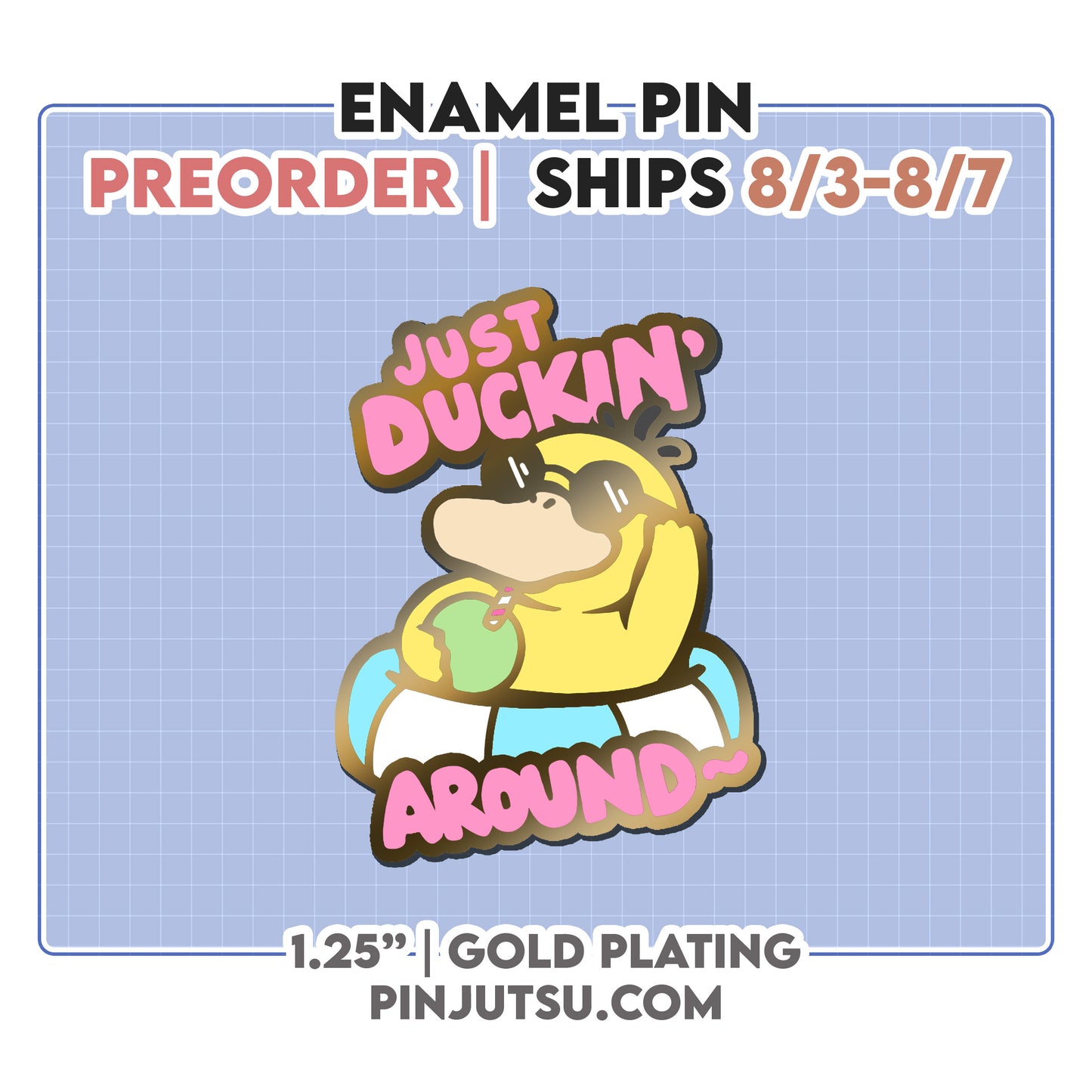 PREORDER: Psyduck Just Duckin' Around Enamel Pin (SHIPS AUGUST 2026)