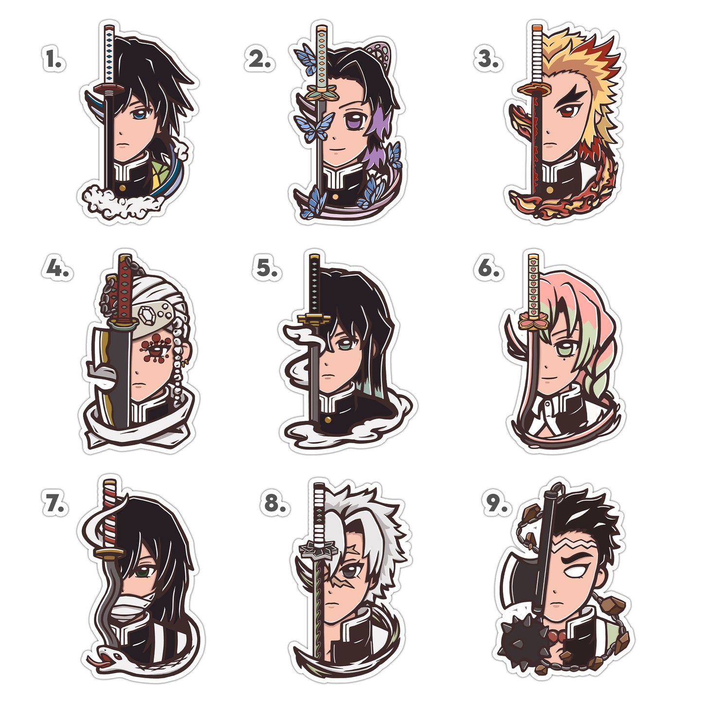 Pillar Vinyl Stickers