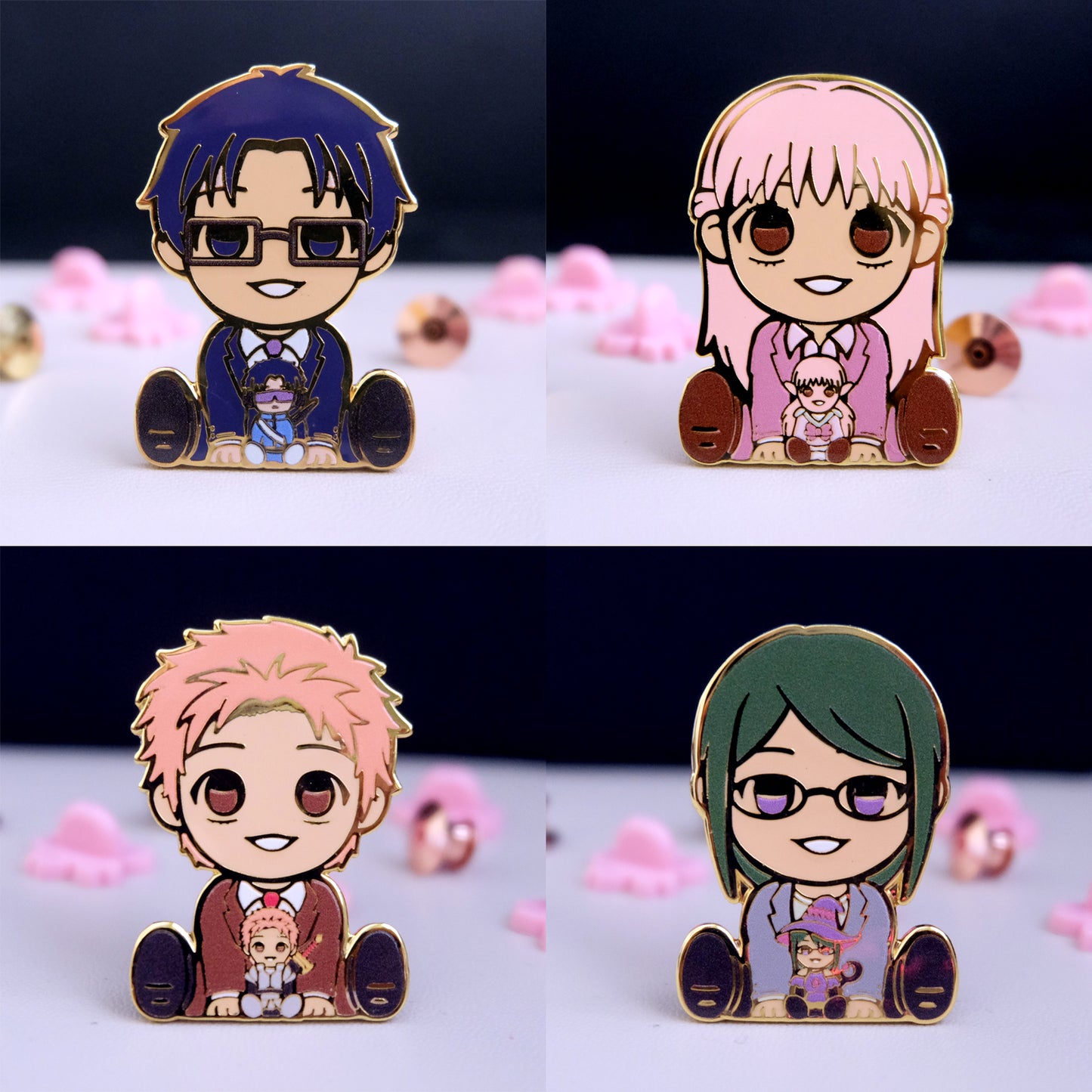 Wotakoi Chibi Enamel Pins (FULL SET)