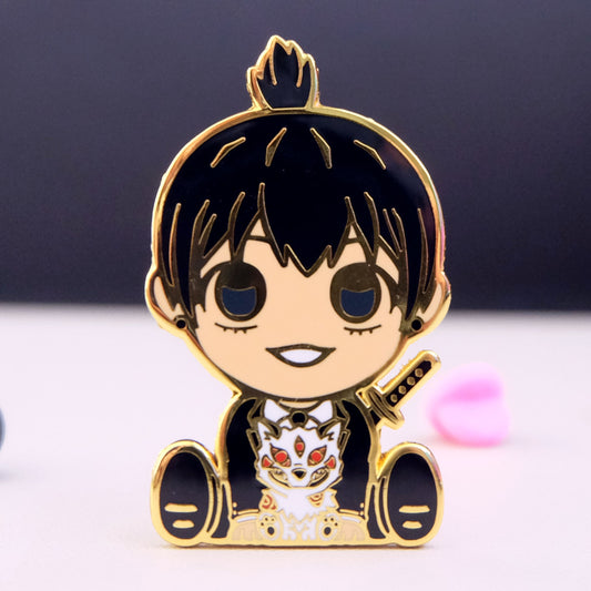 Chibi Topknot Enamel Pin