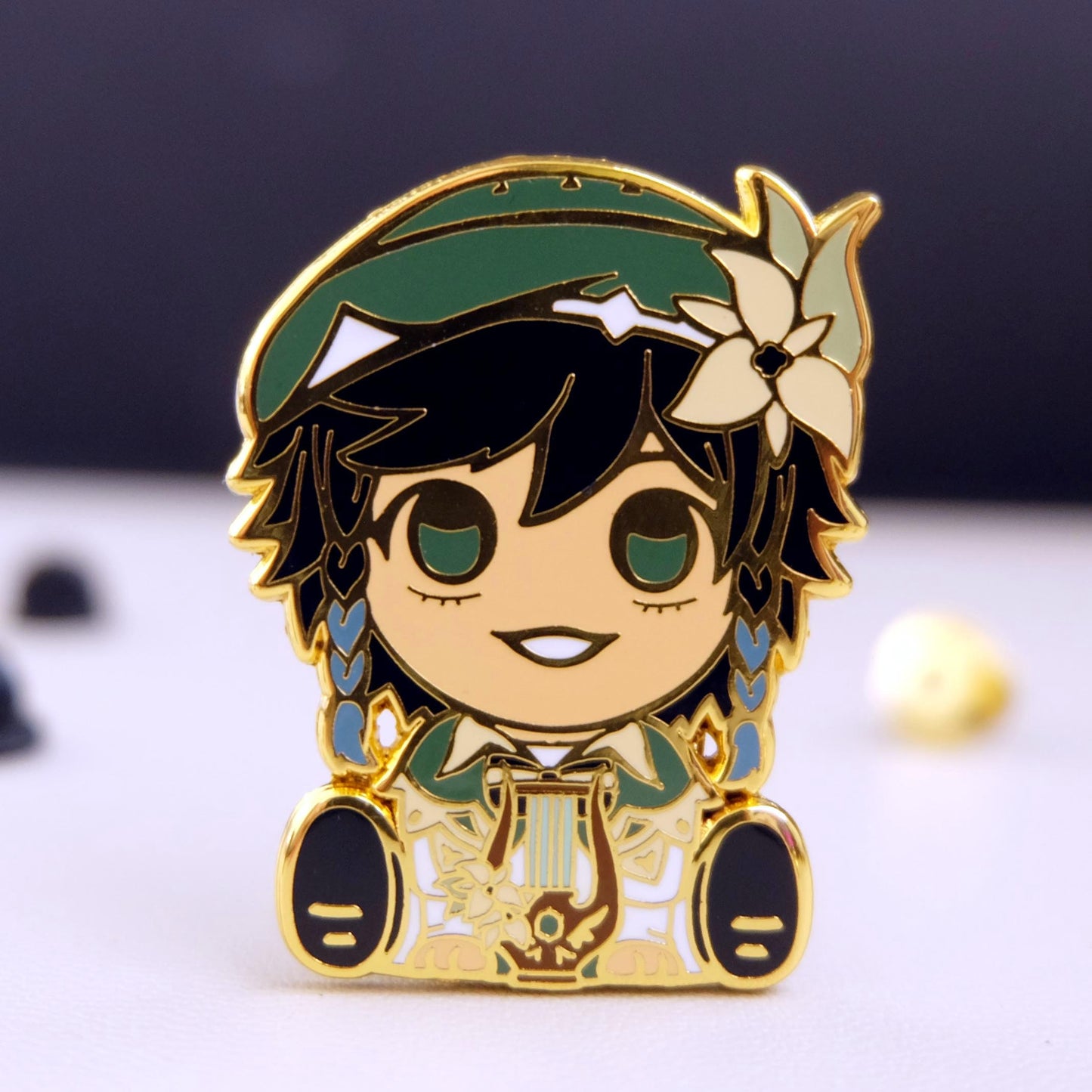 Chibi Venti Enamel Pin