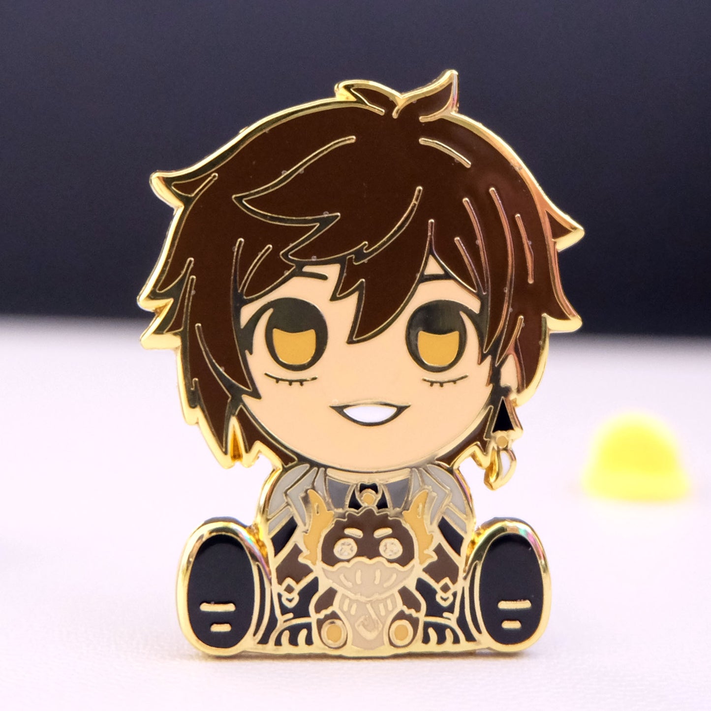 Chibi Zhongli Enamel Pin