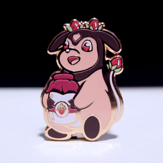 Strawberry Milk Enamel Pin