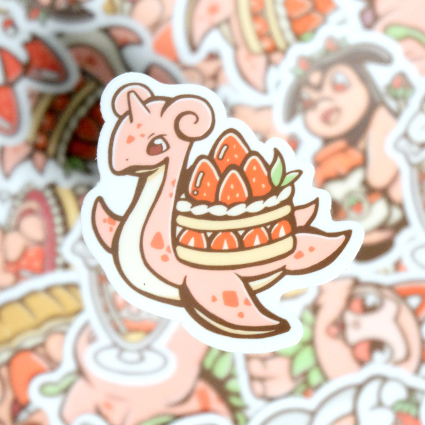 Strawberry-mon Vinyl Stickers