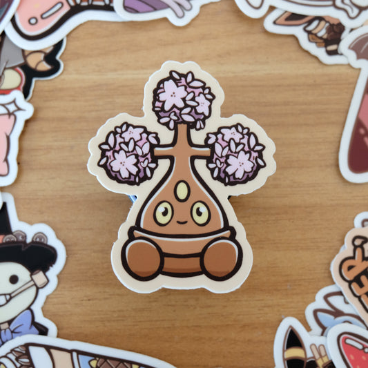 Cherry Blossom Bonsly Vinyl Sticker