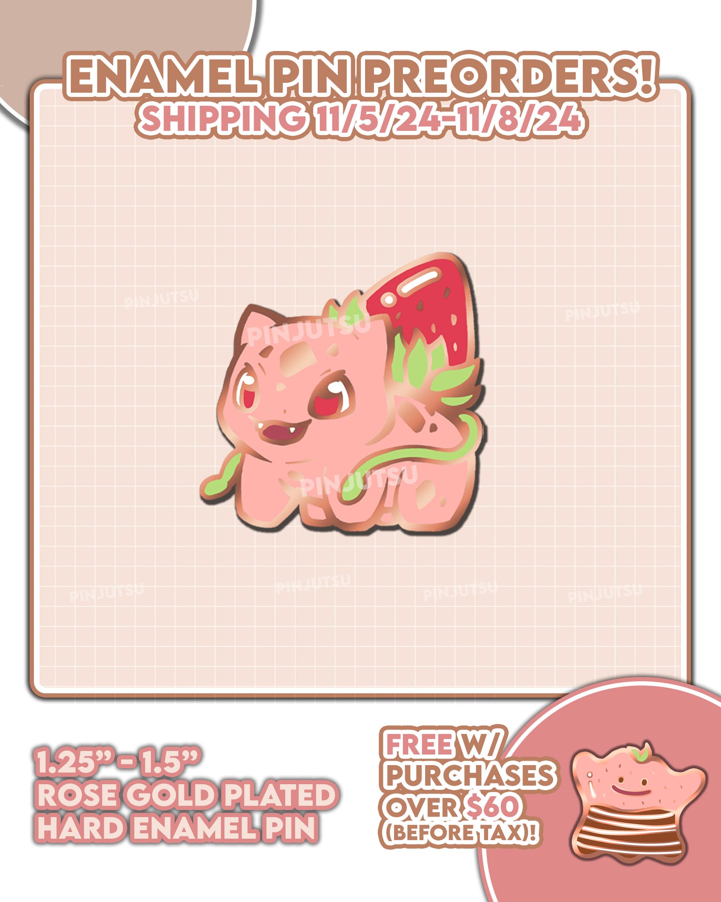 PREORDER: Strawbasaur (SHIPS EARLY NOVEMBER 2024)