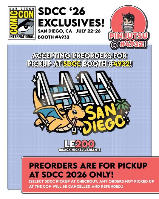 SDCC PICKUP: Con Center Dragon Enamel Pin (Black Nickel) | LIMIT 1 PER VARIANT PER PERSON