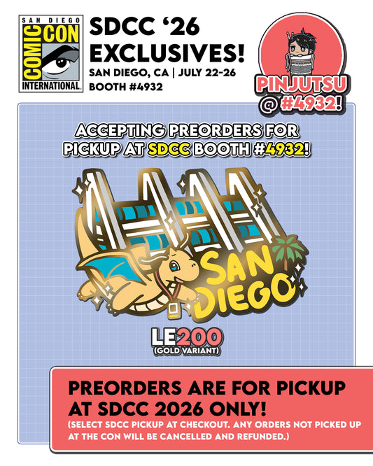 SDCC PICKUP: Con Center Dragon Enamel Pin (Gold) | LIMIT 1 PER VARIANT PER PERSON