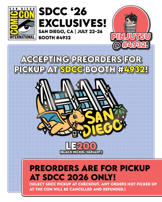 SDCC PICKUP: Con Center Dragon Enamel Pin (Black Nickel) | LIMIT 1 PER VARIANT PER PERSON