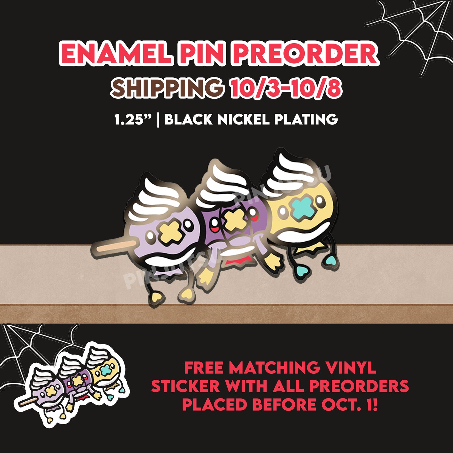 PREORDER: Drifloon Dango Enamel Pin (SHIPS OCT. 3-8, 2025)