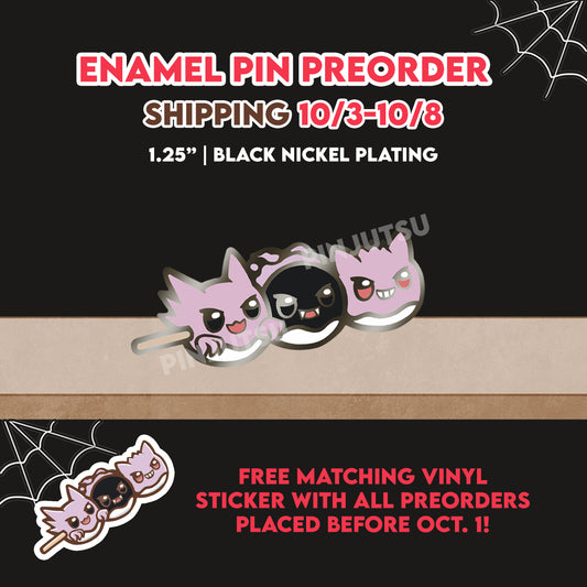 PREORDER: Gengar Dango Enamel Pin (SHIPS OCT. 3-8, 2025)