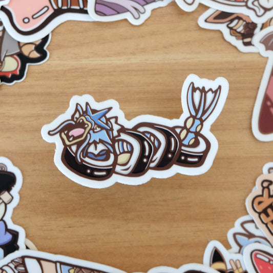 Gyarados Sushi Vinyl Sticker