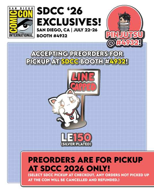 SDCC PICKUP: Line Capped Enamel Pin (LIMIT 1 PER PERSON)