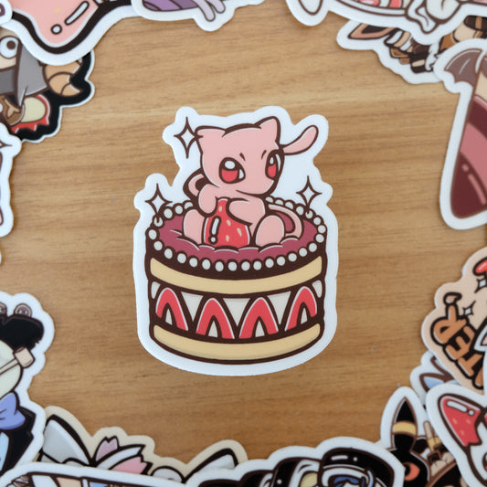 Strawberry Mew Vinyl Sticker