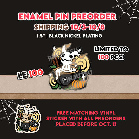 PREORDER: Pumpkin Spice Mimikyu LE100 Enamel Pin (SHIPS OCT. 3-8, 2025)