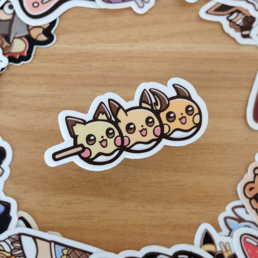 Pikachu Dango Vinyl Sticker