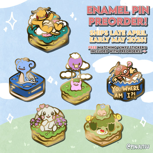 PREORDER: Poke Builder Enamel Pins (SHIPS LATE APRIL/EARLY MAY 2026)