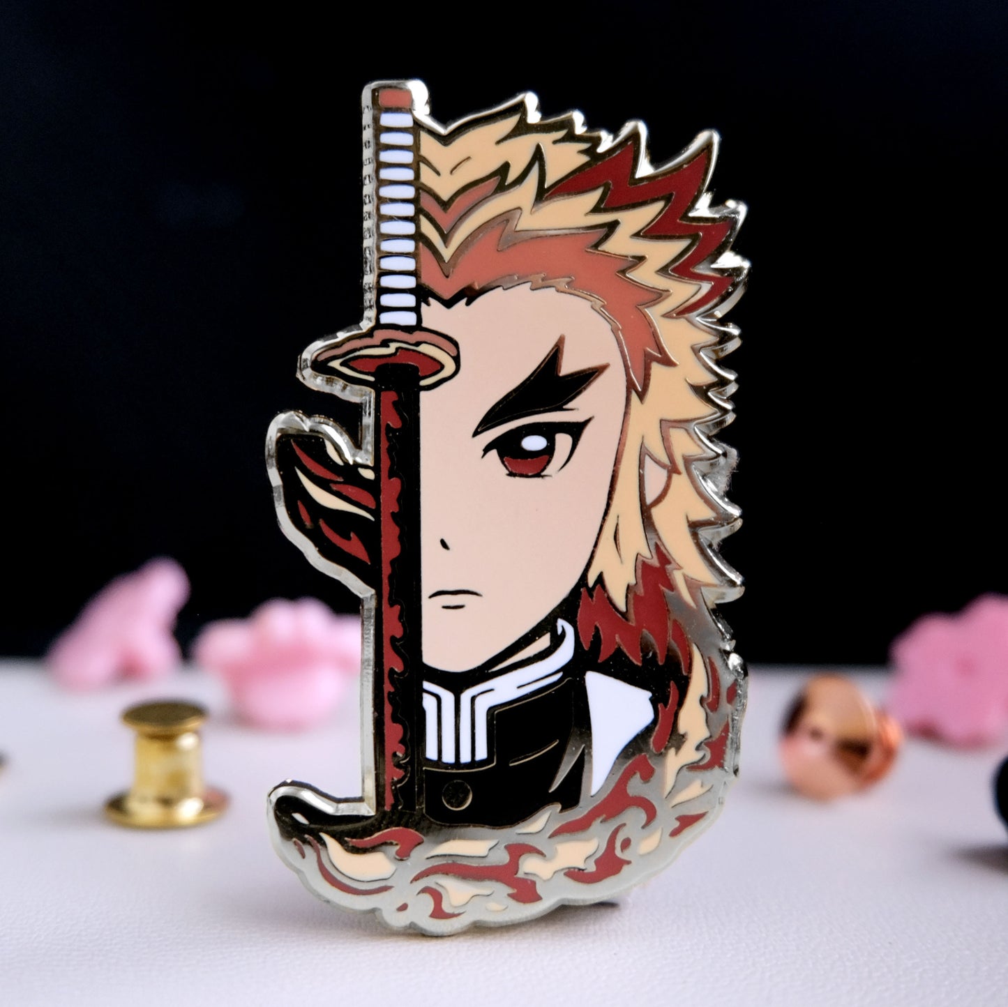 Flame Pillar Enamel Pin