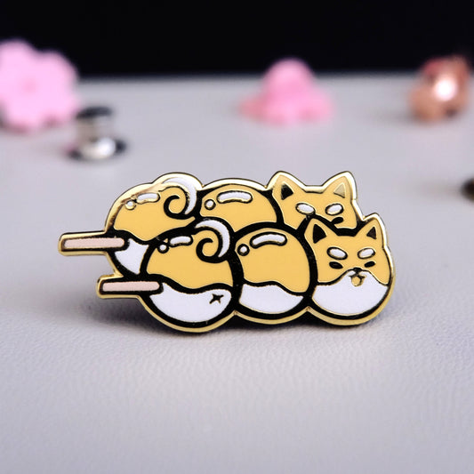 Shiba Dango Enamel Pin