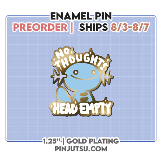 PREORDER: Wooper Head Empty Enamel Pin (SHIPS AUGUST 2026)