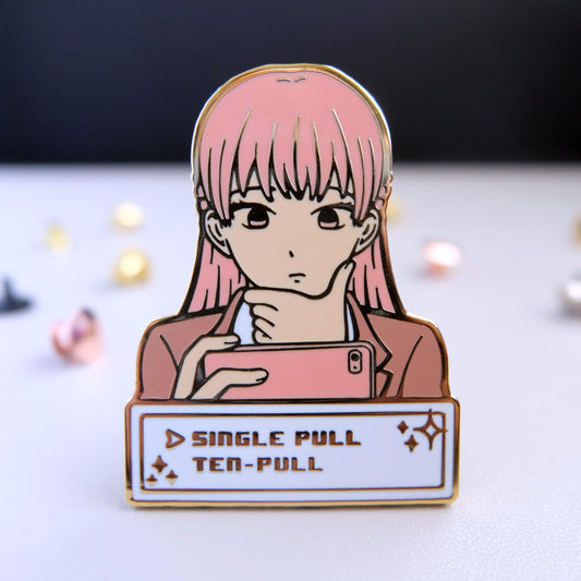Otaku Gacha Player Enamel Pin